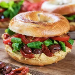 Vegan Hummus Bagel