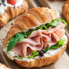 Cornetto Salato Prosciutto Cotto, Pecorino Fuso, Valeriana