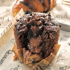 Muffin Con Cuore Morbido Al Triplo Cioccolato